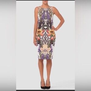 Joseph Ribkoff Snake Floral Sheath Dress